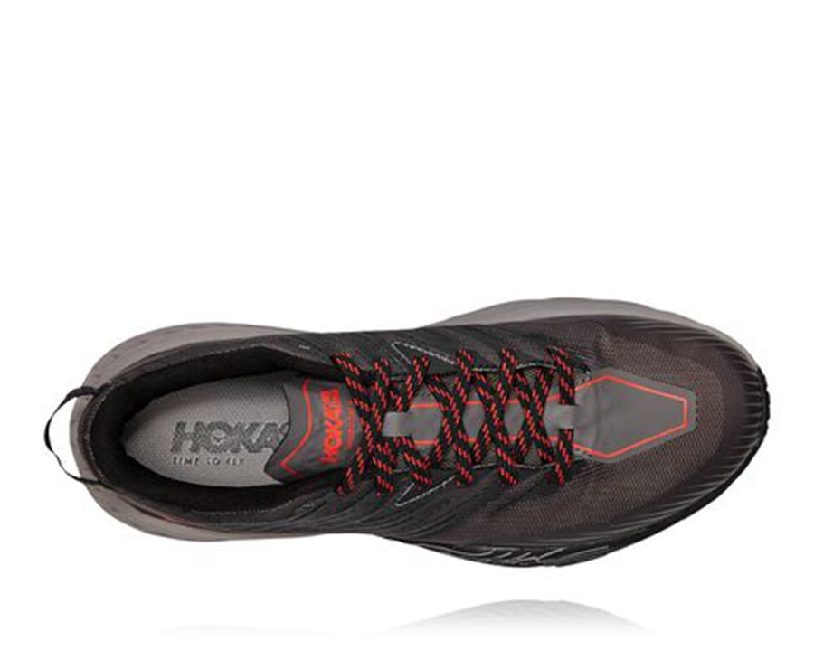 Hoka One One Mens Trail Shoes - Speedgoat 4 - Black - RDPX12869